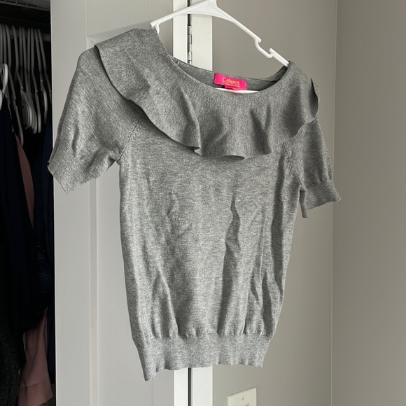 Catherine Maladrino Ruffle Sweater Top, worn once - Picture 2 of 4